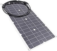 Vista 6 de WALFRONT Flexible Solar Panel Charger Monocrystalline 25W Portable Overload Protection 16V for RVs Yachts 12V