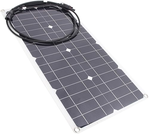 Miniatura 6 de WALFRONT Flexible Solar Panel Charger Monocrystalline 25W Portable Overload Protection 16V for RVs Yachts 12V Batteries