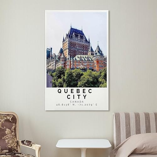 Miniatura 7 de Póster de Québec Stadt Bunter Druck, Québec Stadt Wandkunst, Québec Stadt Foto Dekor, póster para estética de habitación, póster de arte de pared e