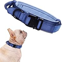 Vista 42 de Xqpetlihai Juego de collar y correa táctica para perro, collar ajustable de nailon militar para perro con mango de control y hebilla de metal
