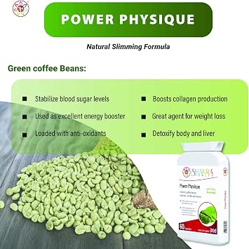Power Physique | Unique High Strength Green Coffee Bean Kosher Tablets for Healthy, Natural Weight, Vegan & Metabolism Boost | Spiritually Aligned Supplements. Shakra Health