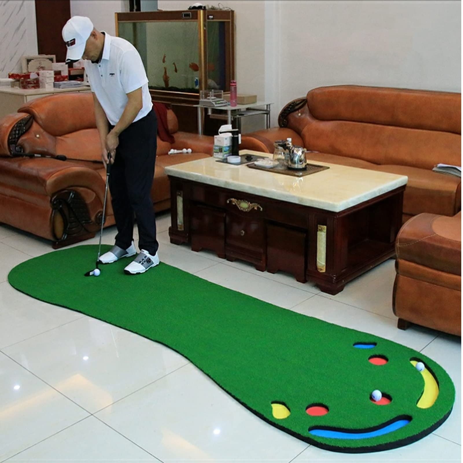 Tapete De Golf para Práctica De Golf, Tapete Grueso para Práctica En Interiores Y Exteriores, Juego De Red para Práctica De Golf