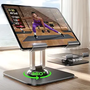 LISEN Soporte Tablet para iPad Mesa Metal Atril Tab Stand, Accesorios Escritorio para Ebook Kindle/Tablet Samsung Xiaomi Pad Lenovo/iPad Air Pro 2024 iPad 11th 10th 2025 Monitor Portatil 4,7-12,9"