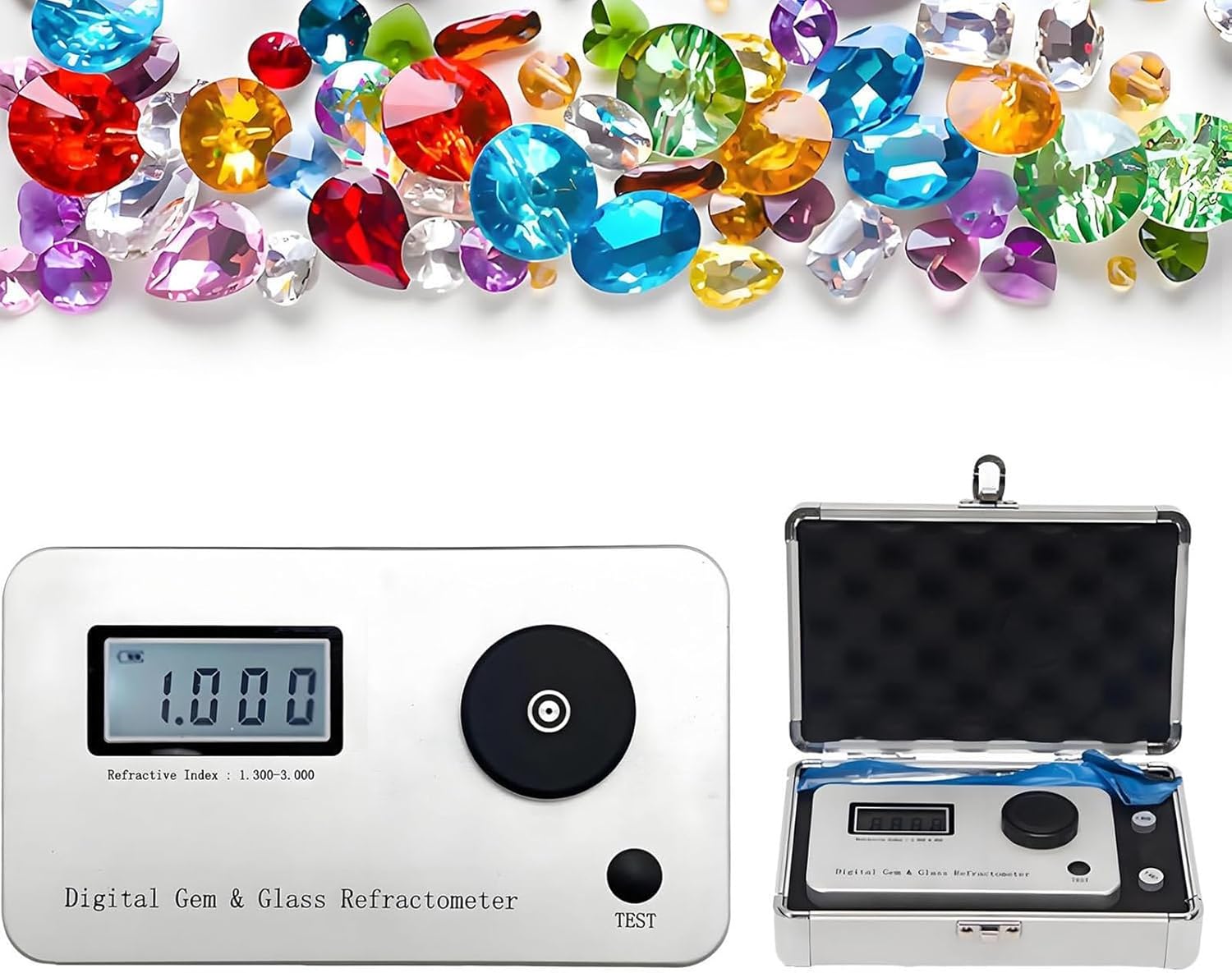High Accuracy Portable Refractometer for Diamonds, Jewelry & Gemstone Testing - Professional Diamond Selector Pen for Ruby, Jadeite, Sapphire & Lab Use