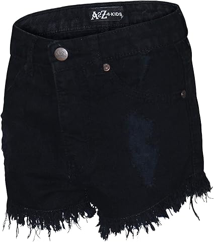 black distressed shorts