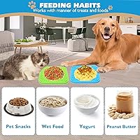 Vista 3 de Paquete de 2 alfombrillas para lamer para perros y gatos, alfombrilla de alimentación lenta para perros para baño, aseo y recorte de uñas