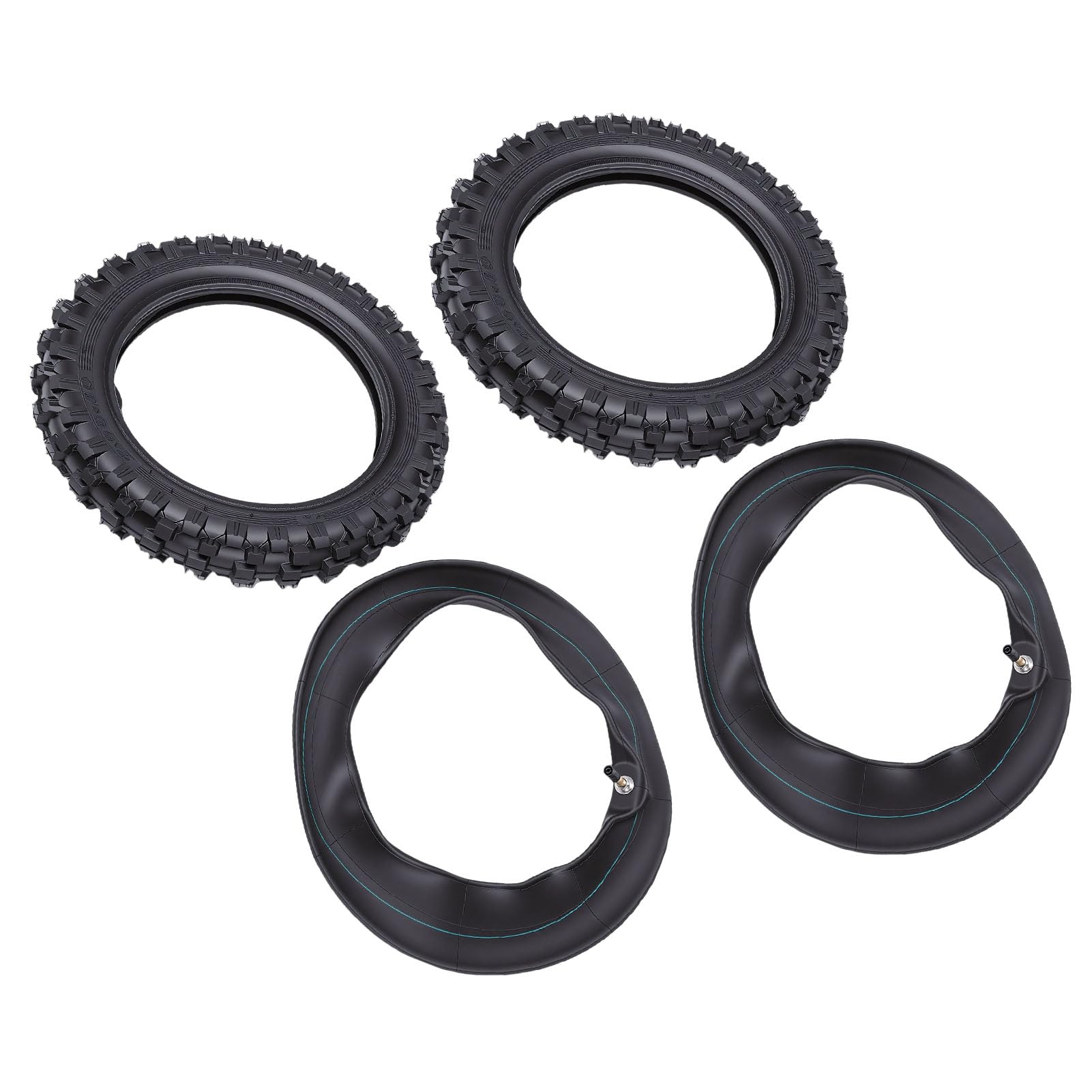 Akozon Juego de Neumáticos y Tubos Interiores 25-10 Pulgadas Todoterreno para Moto de Cross DRZ70 JR50