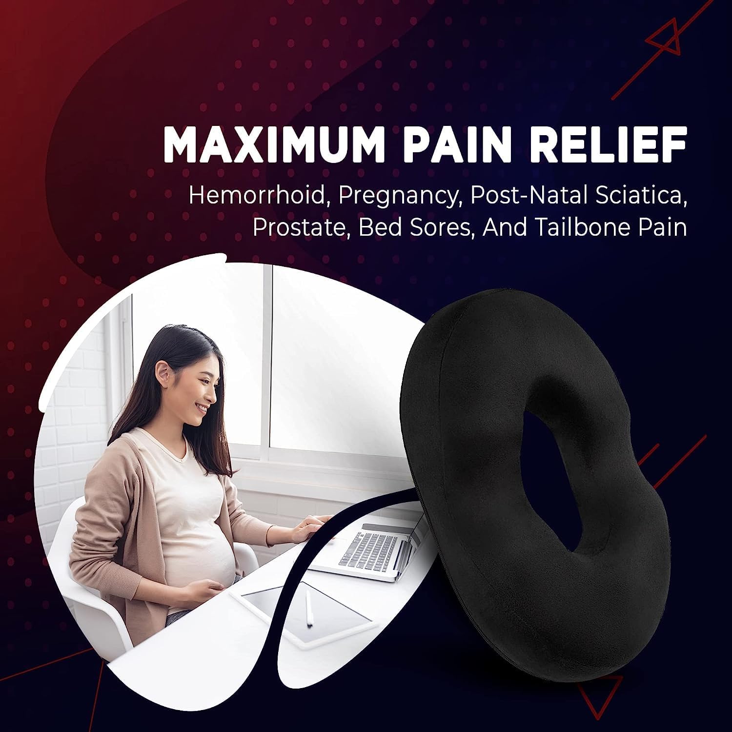 Donut Pillow for Tailbone Pain - Coccyx Relief -2