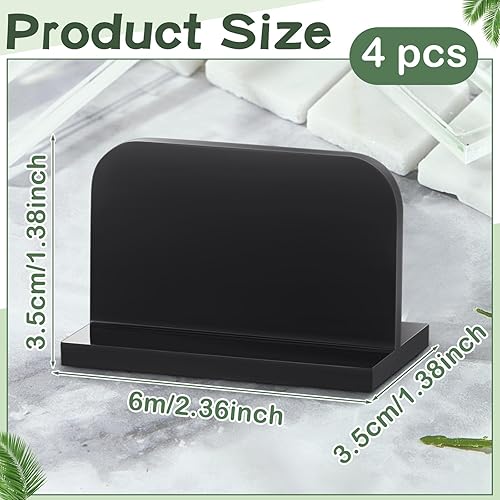 Miniatura 10 de Qunclay 4 manijas de tapa de acuario acrílicas para pecera, asas adhesivas de repuesto para tapa de tanque de peces de acuario, 2.36 x 1.38 pulgadas