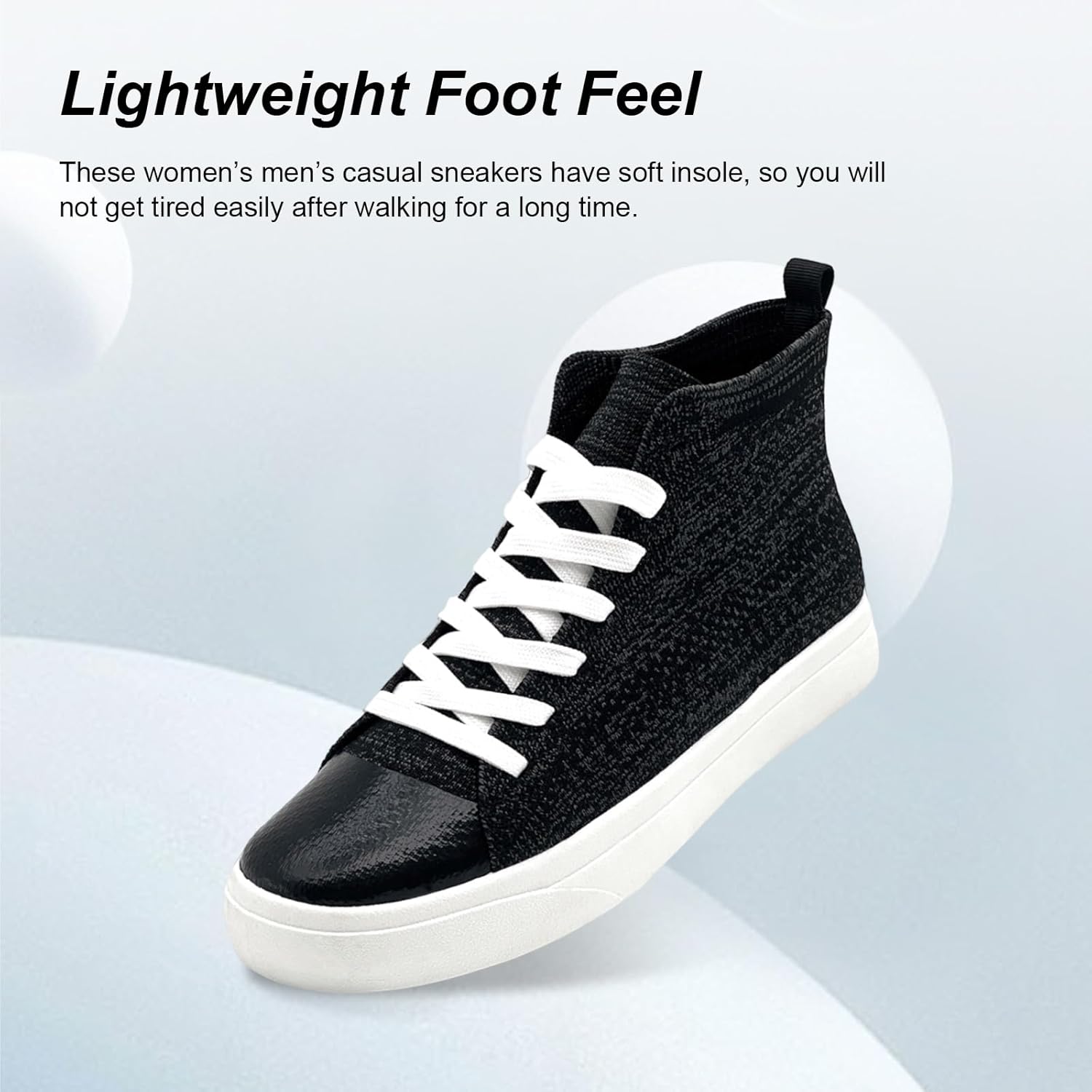 Women's Men’s Fashion Sneakers High Top Lace Up Shoes for Women Men Breathable Flying Woven Mesh Sneakers Casual Outdoor Sport Running Walking Shoes - Image 4