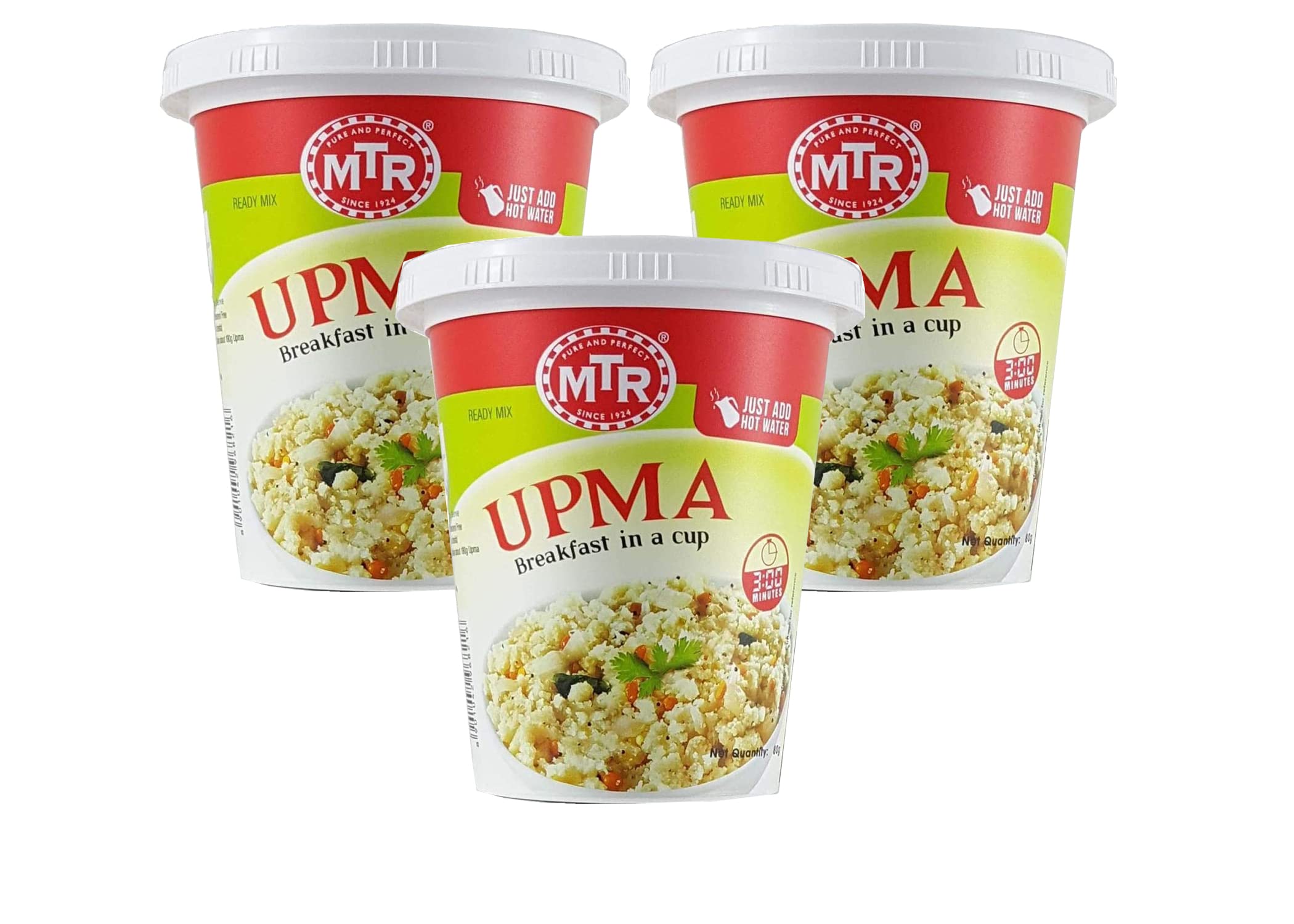 MTR Upma Ready Mix 80g (Pack of 3) – Breakfast in a Cup – 3 Minute Breakfast –Tasty and Healthy