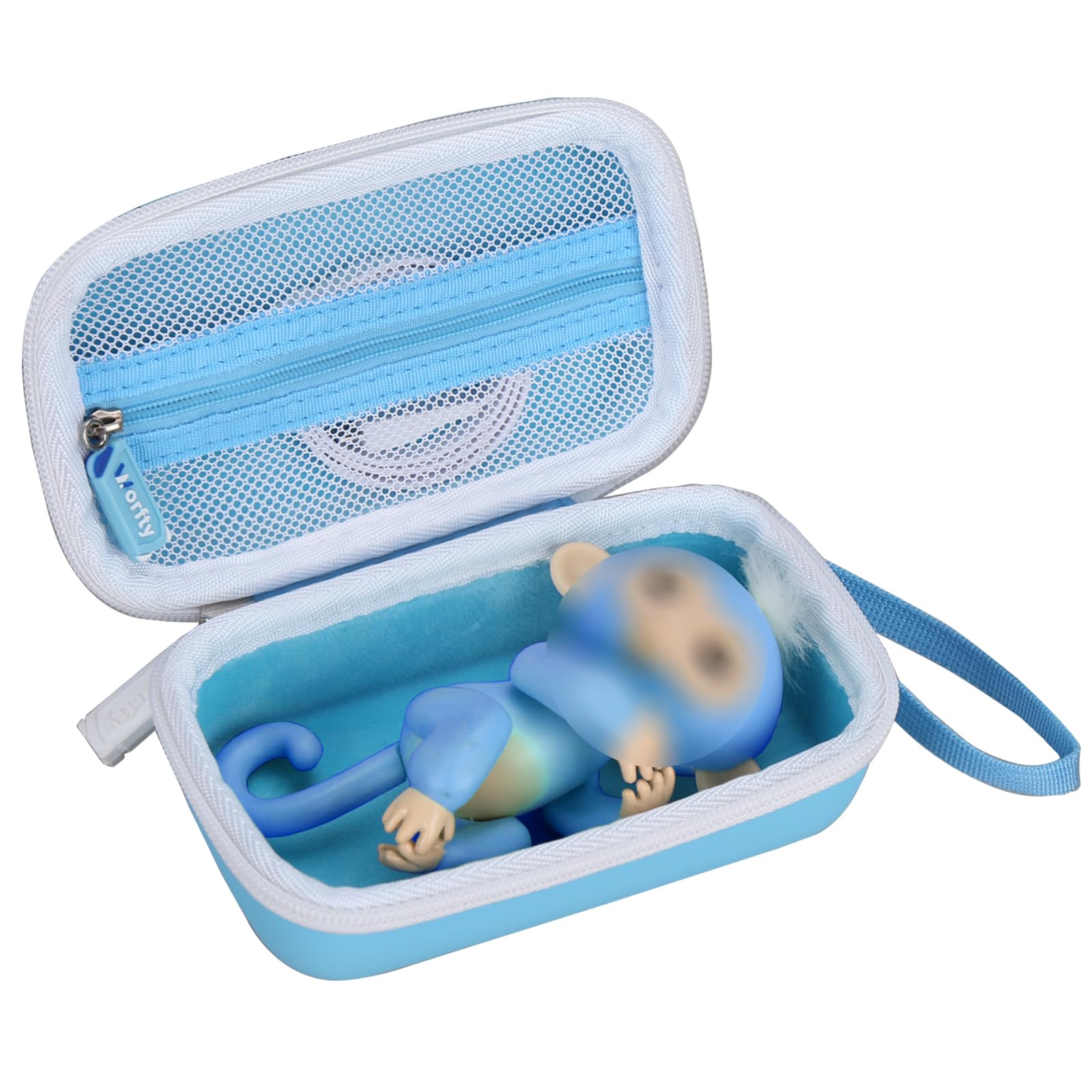 Funda para Fingerlings Monkey Toy 2023 Nuevo mono interactivo bebé reacciona al tacto (solo funda) (azul) 5
