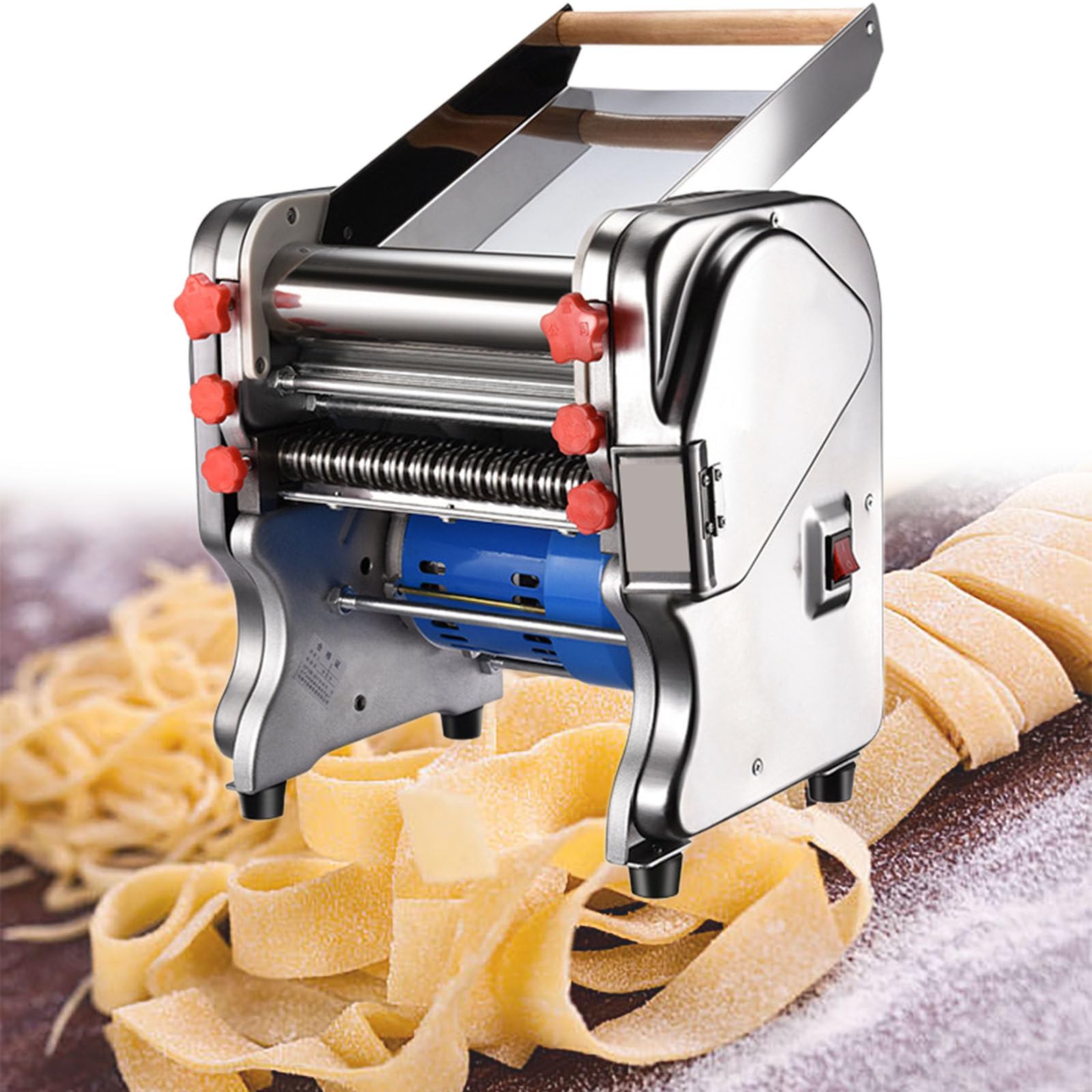 AYCDL Electric Pasta Maker, Pasta Making Machine, Dough Roller Cutters, Adjustable Thickness, Stainless Steel, for Spaghetti, Fettuccine, Lasagna