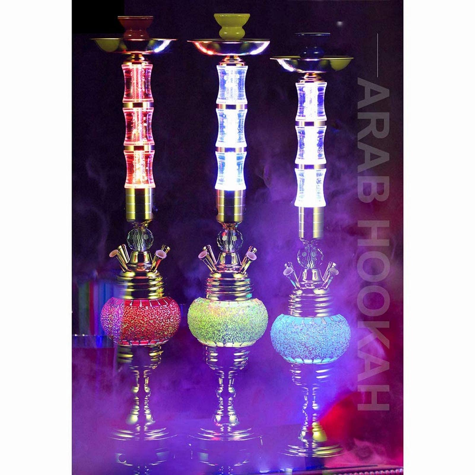 Set Di Narghilè Di Lusso Con Il Kit Narghilè Con 4 Tubi Arabo Narghilè Con Luci Colorate Un Regalo Per I Tuoi Parenti E Amici