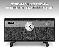 Vista 4 de Victrola Century Signature+ - Tocadiscos de vinilo 6 en 1 y centro de música, tocadiscos de 3 velocidades, CD y cassette, VINYLSTREAM, Bluetooth