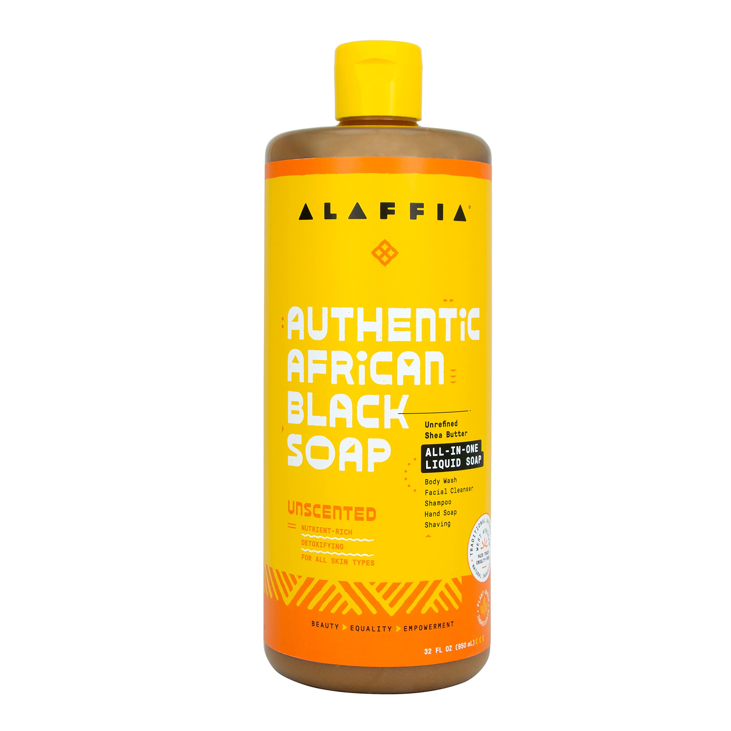 Alaffia Skin Care, Authentic African Black Soap, All in One Body Wash