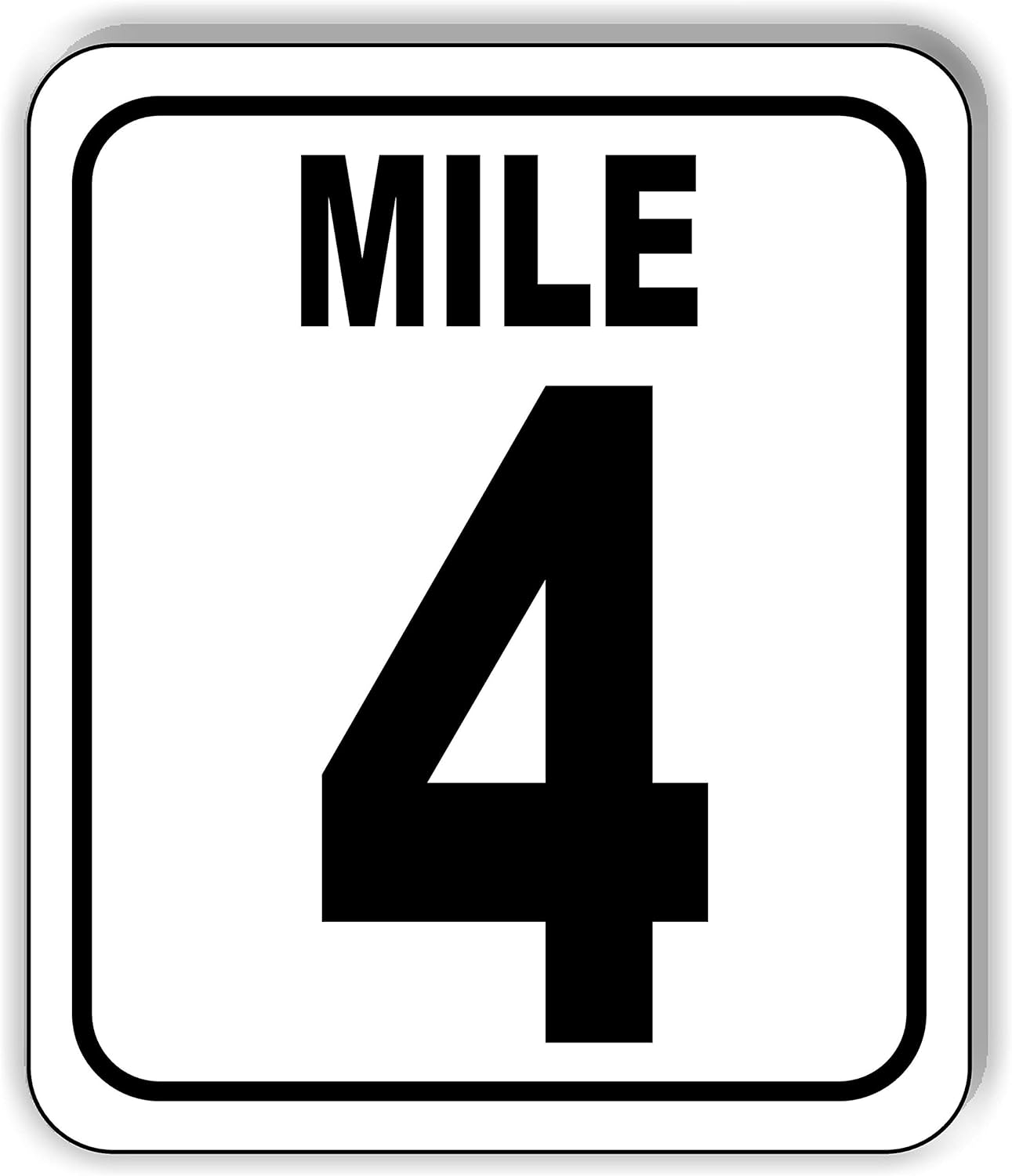 Mile 2 Distance Marker Running Race 5k Marathon Aluminum Composite Outdoor Sign 15" x18"