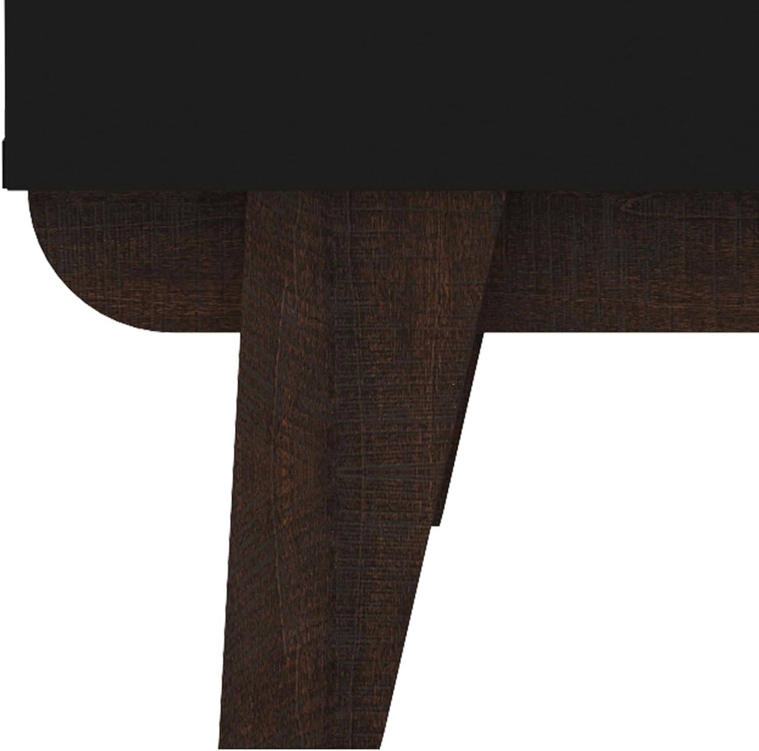 Hillsdale Kincaid Contemporary Wood 2 Drawer Nightstand with Round Metal Knobs, Matte Black