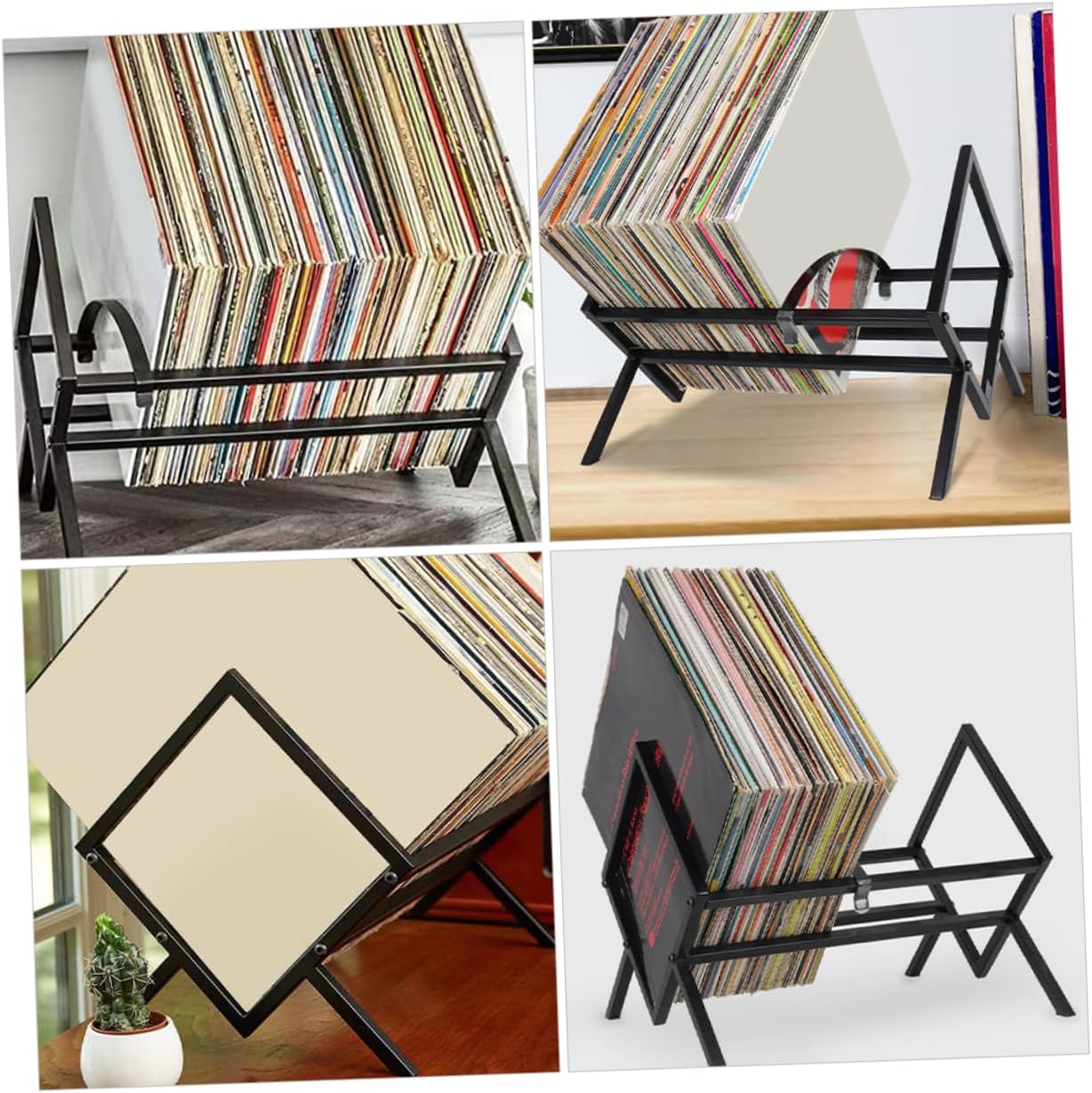 ABOOFAN Bookshelf Desktop Organizer Multi-function Storage Rack for Books Magazines and Records Iron Design for Office and Home Use Vintage Finish