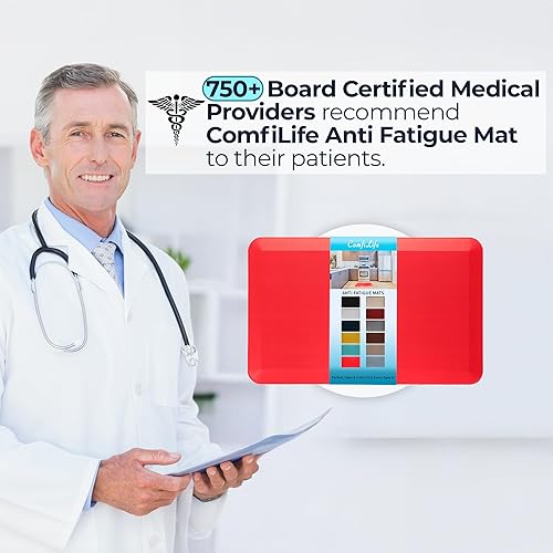 Miniatura 90 de ComfiLife - Alfombrilla antifatiga de 3/4 pulgadas de grosor para cocina o escritorio de pie, hogar u oficina, duradera, resistente a las manchas y