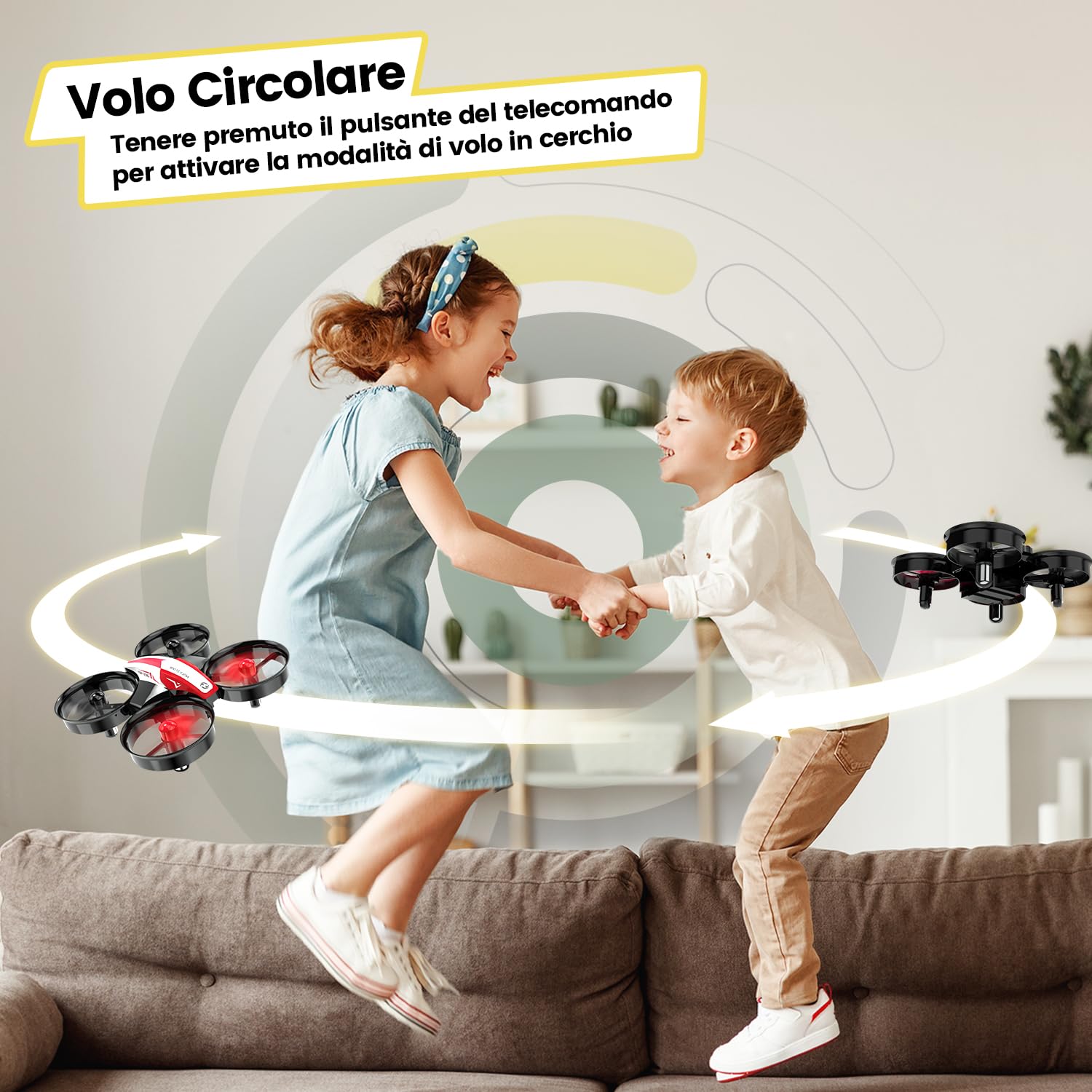 Holy Stone HS210 Mini Drone RC Quadcopter Drone per Bambini e Principianti RC Elicottero Aereo con Libreria Automatica, Flip 3D, Modalità Senza Testa e Batterie Extra Giocattoli per Ragazzi e Ragazze