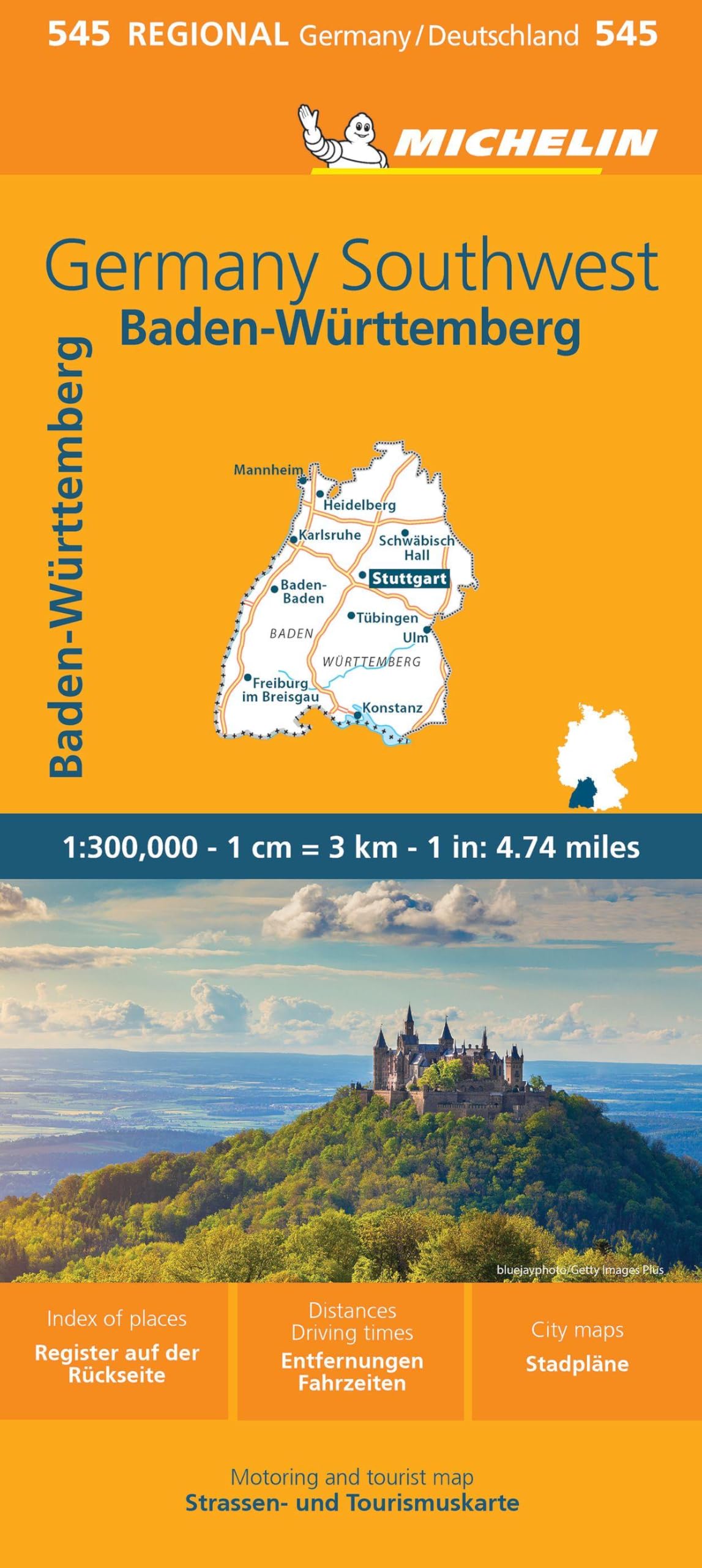Germany Southwest - Michelin Regional Map 545: Map