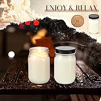 Vista 7 de MTLEE Paquete de 4 velas de soja en tarro Mason de 12 onzas con aceites esenciales, velas perfumadas de cera de soja para el hogar, San Valentín