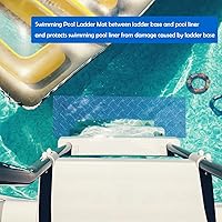 Vista 7 de Tapete de escalera de piscina, tapete antideslizante protector de revestimiento de piscina, almohadilla de escalera de piscina para revestimiento