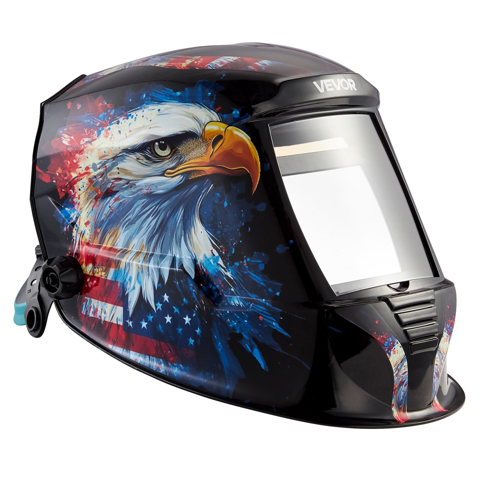 VEVOR Casco de Soldadura con Oscurecimiento Automático Solar, 100 x 80 mm, con 4 Sensores Arco, Tono DIN 4/5-9/9-13, para Soldadura TIG MIG ARC, Esmerilado, Corte, para Proteger la Cara y Ojos