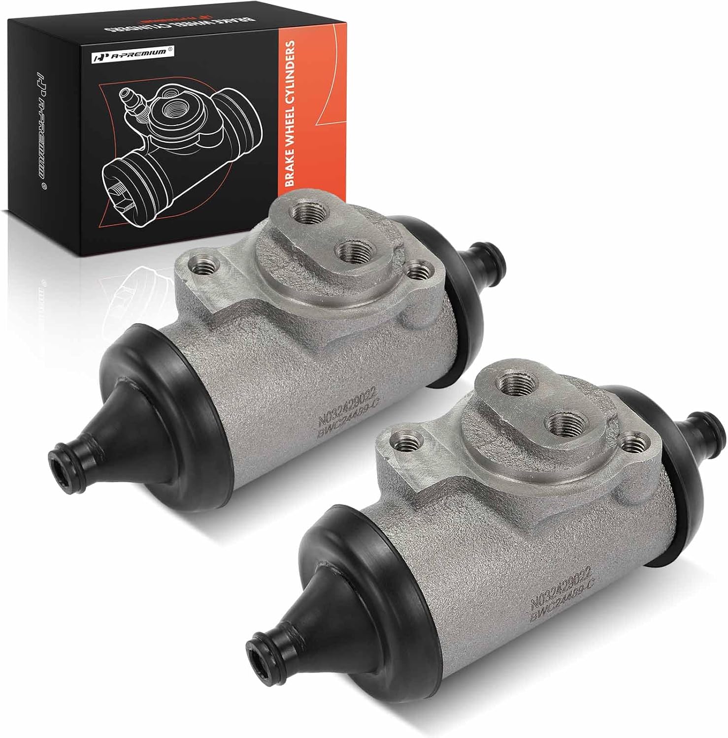 A-Premium Drum Brake Wheel Cylinder Compatible with Select Ford, Chevrolet, GMC and International Harvester Models - F-7000, C7000, C6000, B-600, LN600, LN7000, LN8000, Cargostar, S1624, C60, 2-PC Set