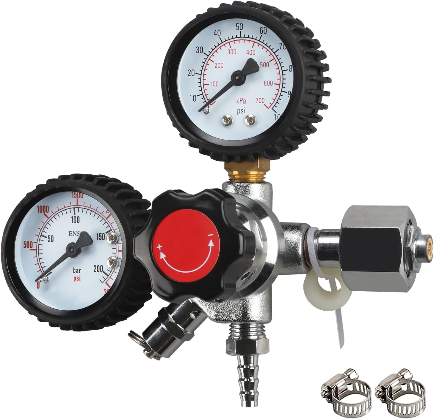 PERA Draft Beer CO2 Regulator Dual Guage Keg Gas Kegerator