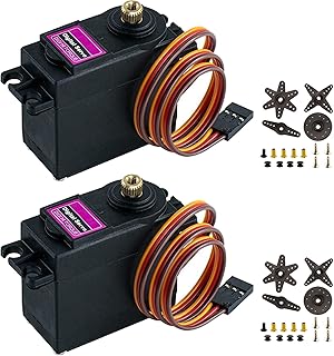 2 pieces servo digital metal, 13 kg servo motor, high speed torque for RC plane helicopter, RC servo 180° for robot arm, RC car boat