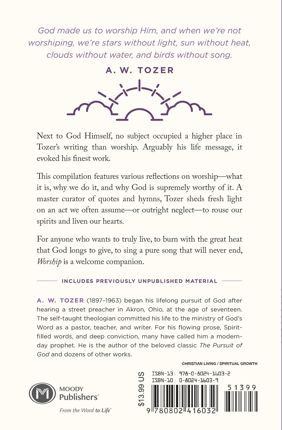 Worship: The Reason We Were Created-Collected Insights from A. W. Tozer