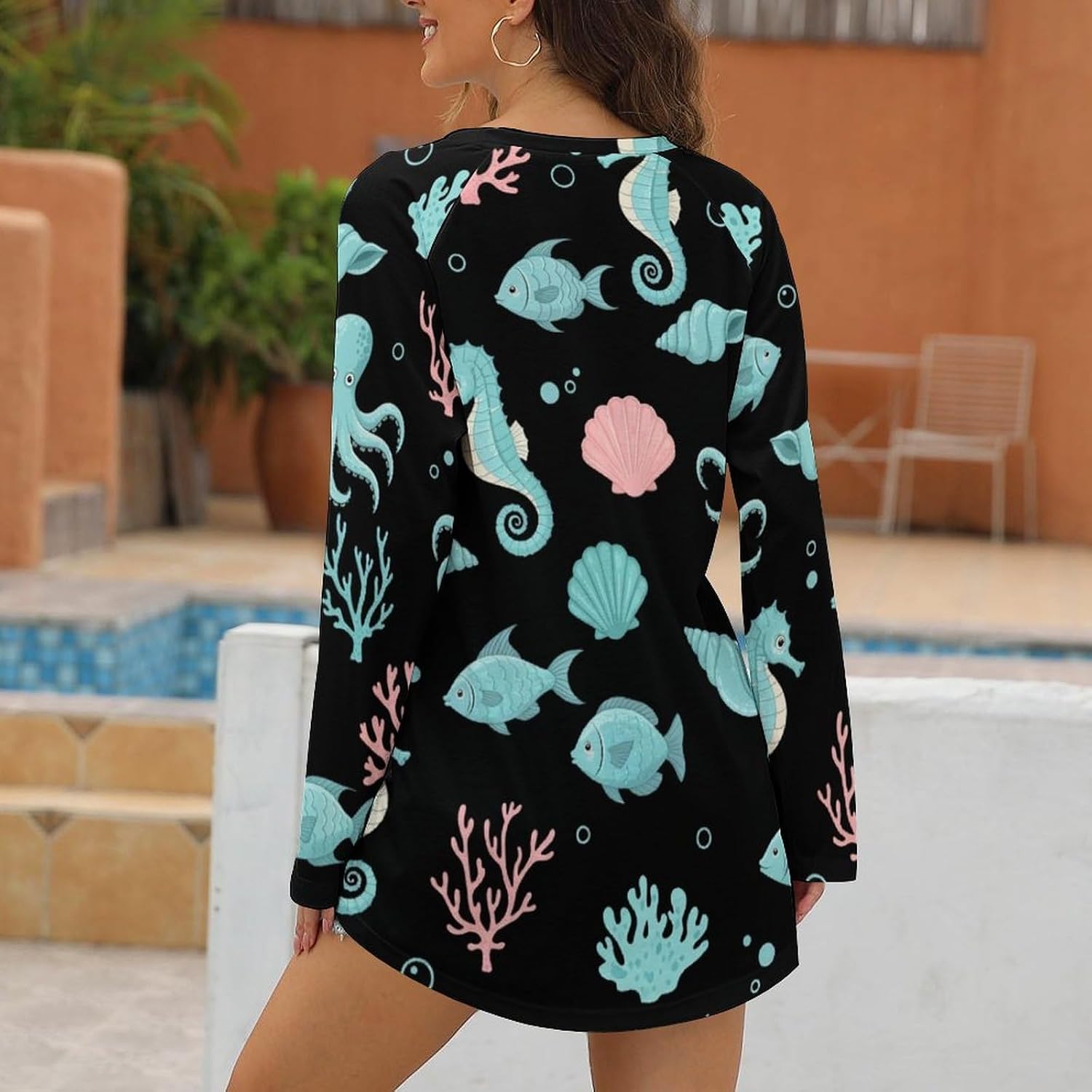 Women's Raglan Long Sleeve T-Shirt Casual Crewneck Blouse, Soft Basic Long Top