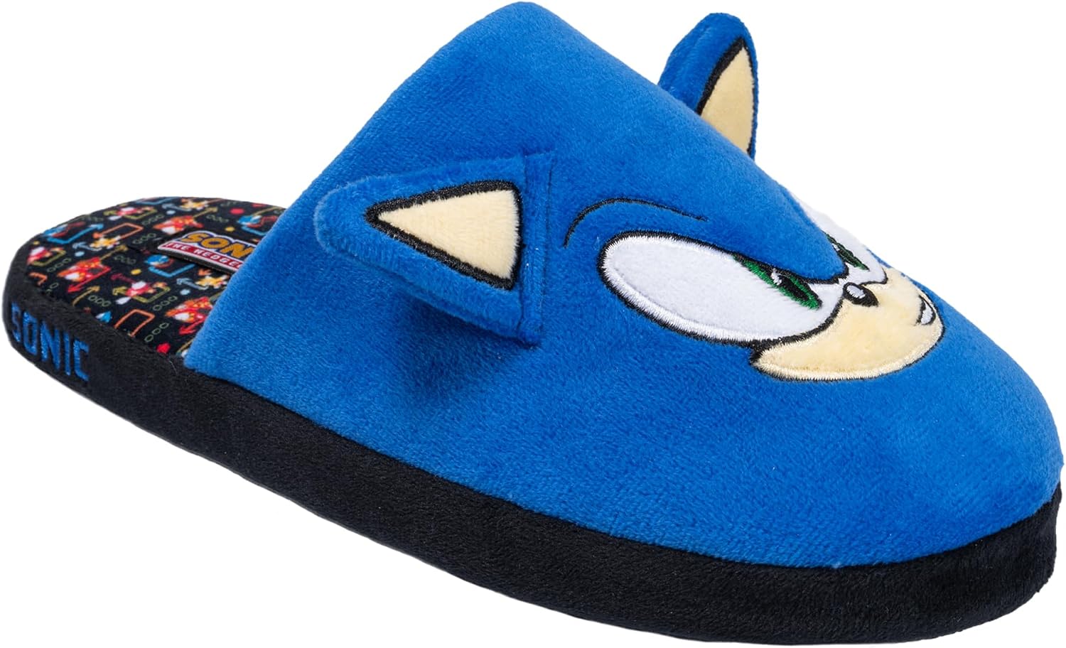Sega Sonic and Shadow Slippers for Boys Comfortable Cushion Scuff Indoor House Shoes Kids Slip-On Footwear