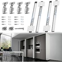 Sliding Hidden Door Track, Pocket Door Hardware, Smooth Gliding Pocket Door Slides with Hinges for Cabinet and Recessed Doors 24IN, Set, 2