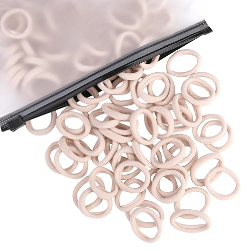 100 ligas para el pelo de bebé, lazos de algodón para niñas y niños, bandas de pelo pequeñas multicolor sin costuras, soportes elásticos para cola