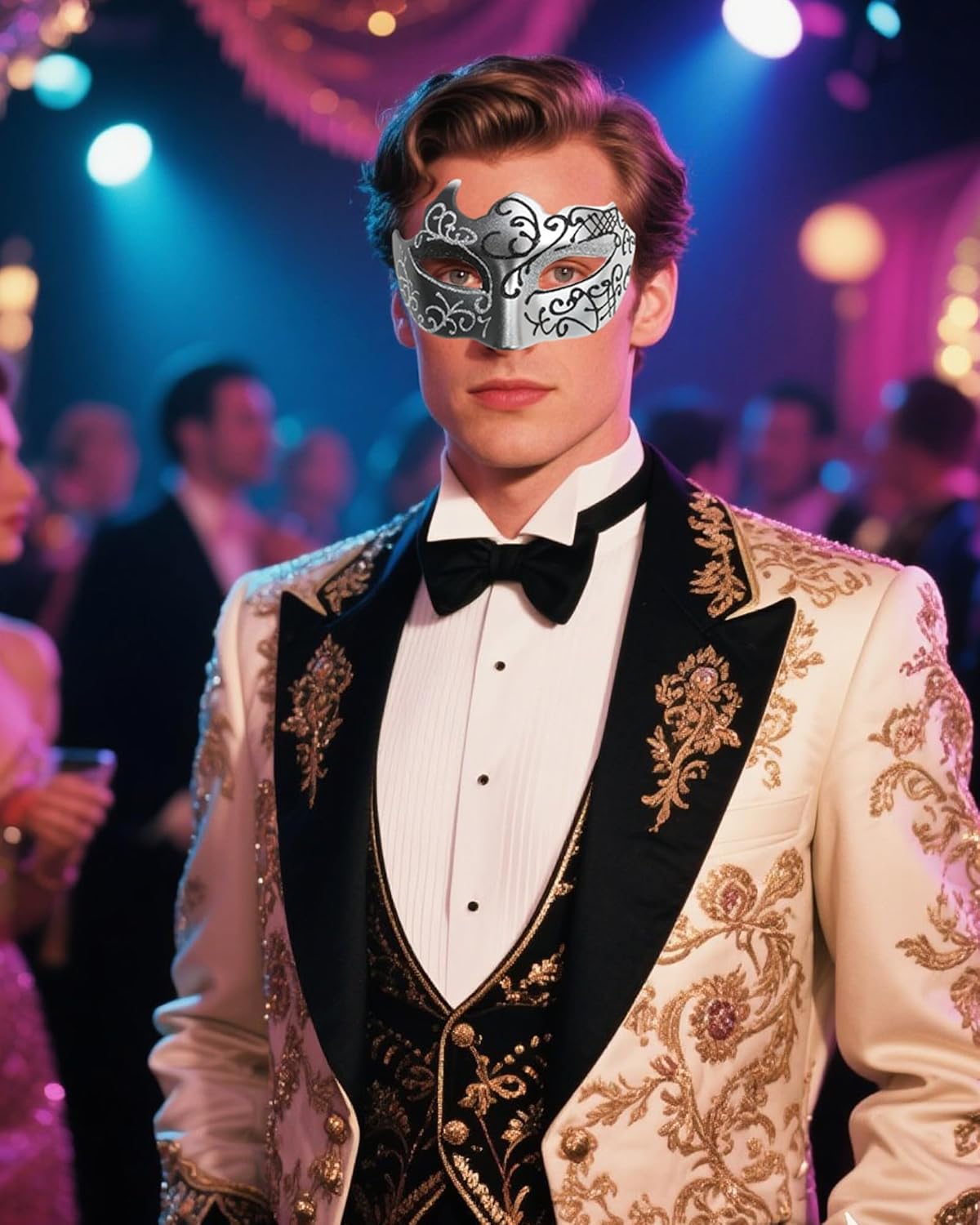 Couple Masquerade Masks Set Venetian Party Mask Halloween Mask Mardi Gras Masquerade Mask for Women Men - Image 5