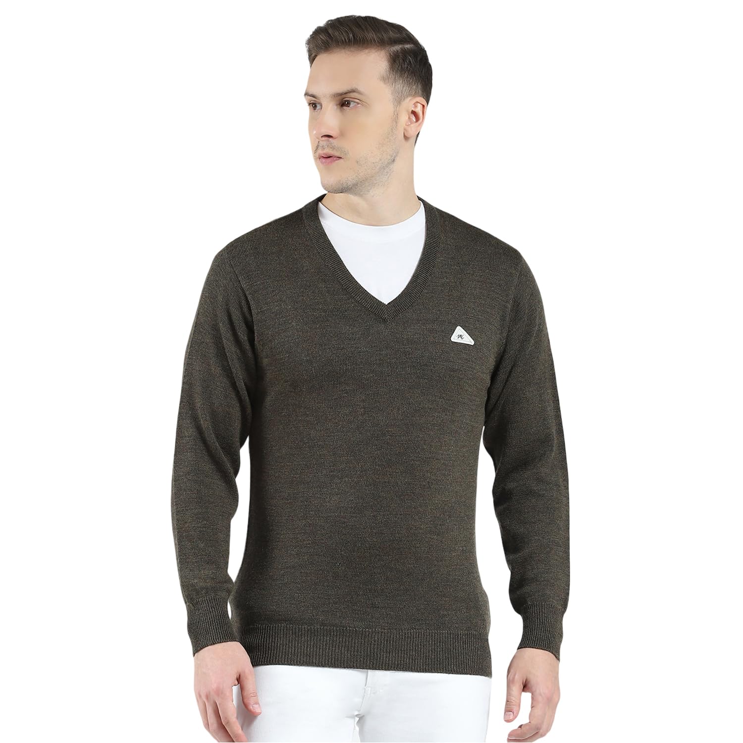 monte carlo Men's Regular Fit Pullover | Solid Pattern | Pull On Closure with Full Sleeve V Neck Winter Pullover for Men's-picture-31