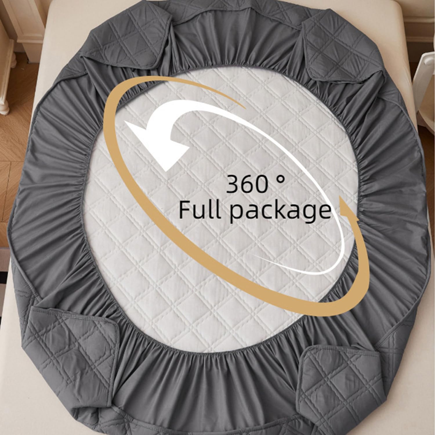 Waterproof Fitted Mattress Pad Cover Protector Queen Size Bed Quilted Mattress Cover Cotton Mattress Topper Dust Cover Soft Washable 12 Inch Deep Pocket Elastic Band,Orange,39x75inch