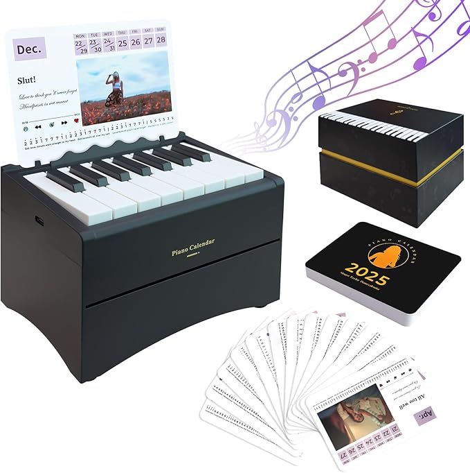 Piano Calendar 2025 Desk Calendar, Playable Piano Desk Mini Calendar 2025 Amazon