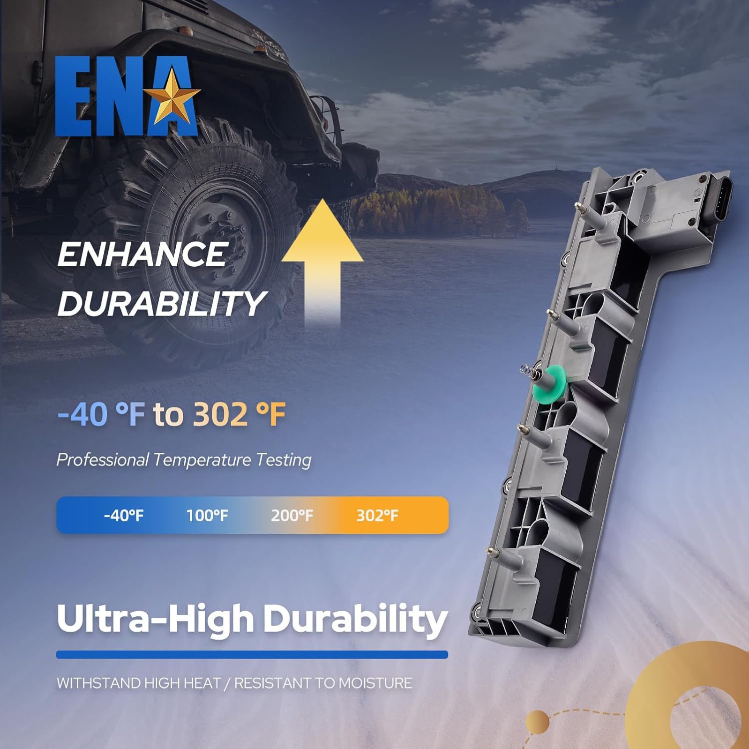 ENA Front Driver Side Left Ignition Coil Pack Compatible with Oldsmobile Cadillac Aurora Deville Seville Eldorado V8 4.0L 4.6L Replacement for C1246 UF266 5C1067