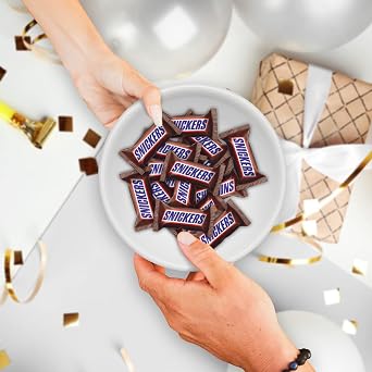 Snickers Minis Chocolate Bars Caramel & Peanut Bulk Pack 8oz