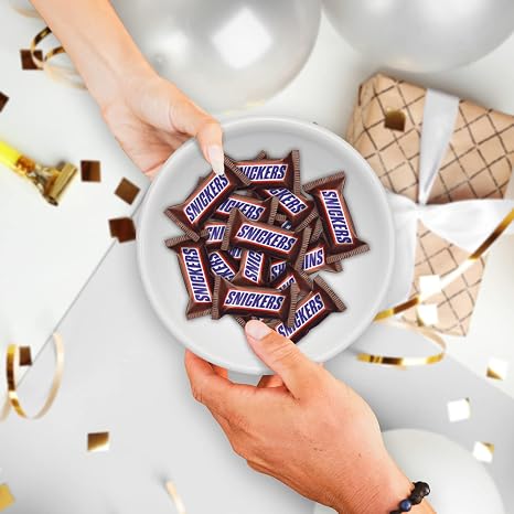 Snickers Minis Chocolate Bars Caramel & Peanut Bulk Pack 8oz