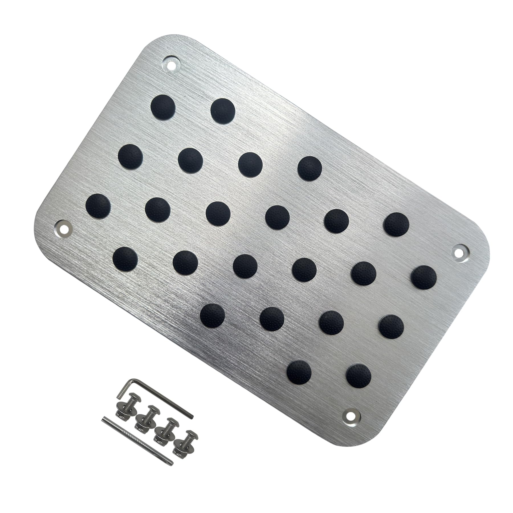 Rxmgf Car Truck Floor Mat Carpet Heel Pad Plate Rest Footrest Foot Pedal (Silver)