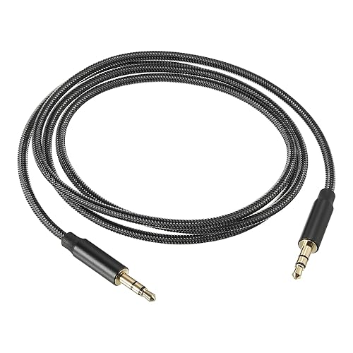 Miniatura 1 de MECCANIXITY Cable auxiliar de 0.138 in macho a macho, cable de audio auxiliar de alta fidelidad, cable de nailon trenzado de 3.3 pies para teléfono,