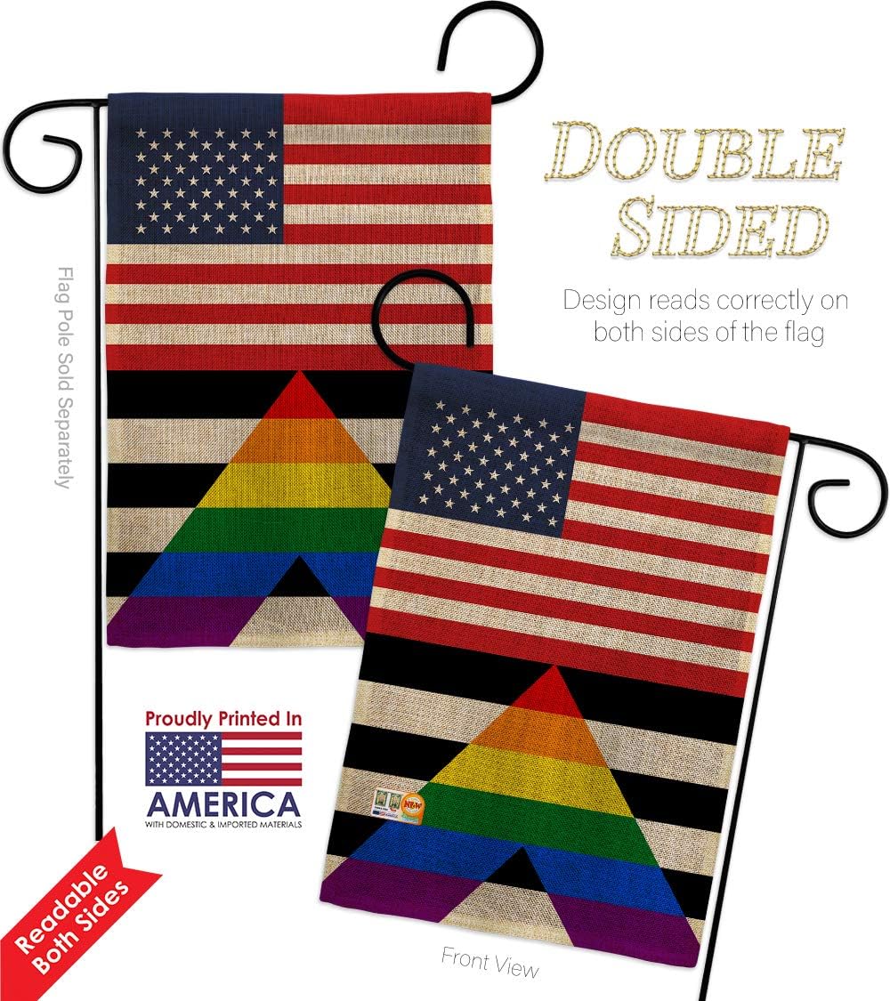 US Straight Allies For Equality Burlap Burlap Garden Flag Support Pride Rainbow Love LGBT Gay Bisexual Pansexual Transgender Small Decorative Gift Yard House Banner Double-Sided Made In USA 13 X 18.5