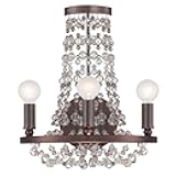 Crystorama Channing 3 Light Hand Cut Crystal Polished Chrome Sconce