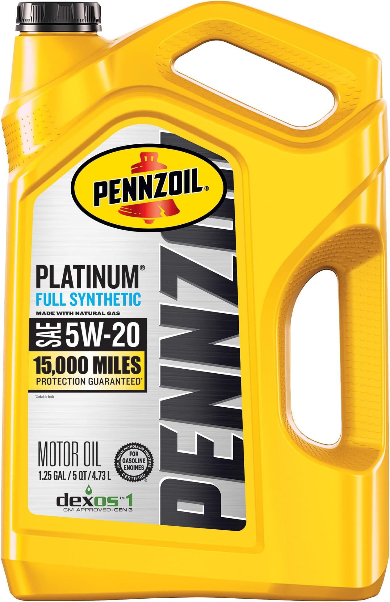 Pennzoil Platinum Full Synthetic 5W-20 Motor Oil, 5-Quart