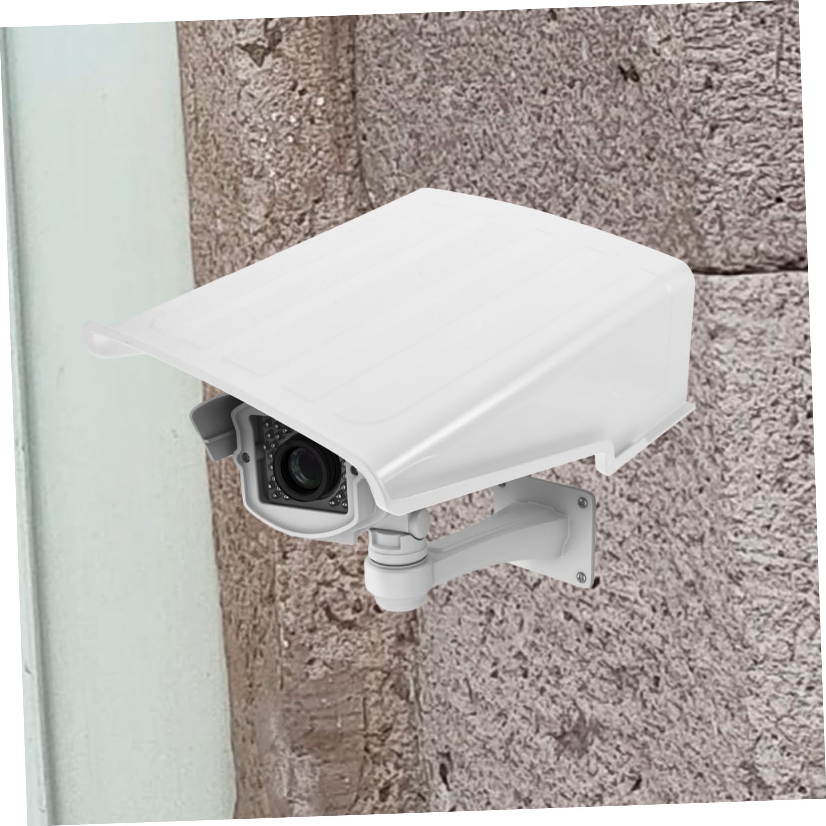 HOMSFOU Housse De Pluie pour Appareil Photo Bouclier De Caméra Extérieure Housse De Pluie pour Sonnette Caméra De Housse De Pare-Pluie Abri Protéger Blanche Plastique Protection Solaire